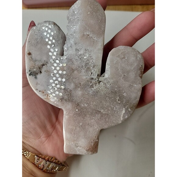 Pink Amethyst Druzy Cactus Pink Crystal - 1lb 470 G- 5in Brazil - Picture 5 of 9